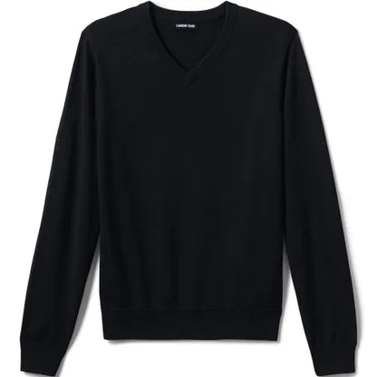 Men's Cotton Modal Fine Gauge V-neck Sweater