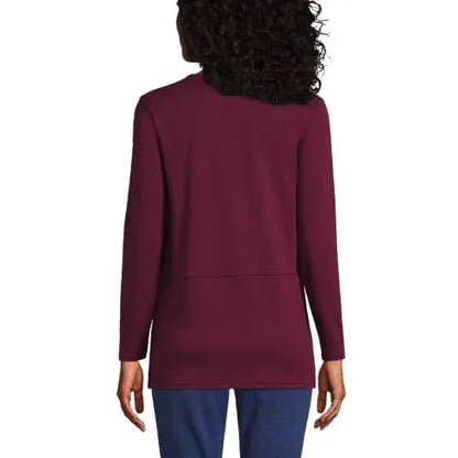 Women's Cotton Polyester Long Sleeve Tunic with Pockets