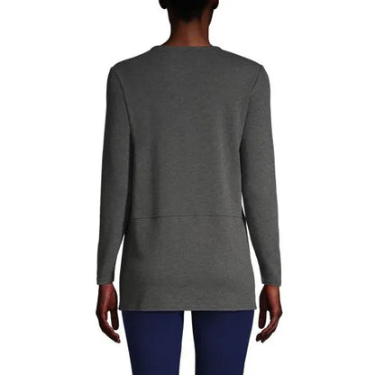 Women's Cotton Polyester Long Sleeve Tunic with Pockets