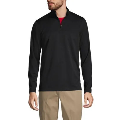 School Uniform Men's Textured Quarter Zip Pullover