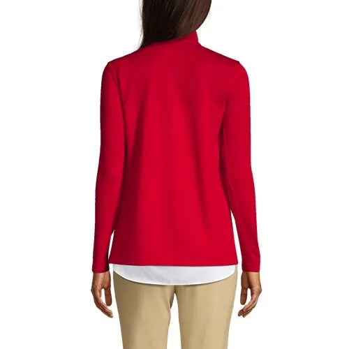 School Uniform Women's Textured Quarter Zip Pullover