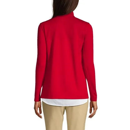 School Uniform Women's Textured Quarter Zip Pullover