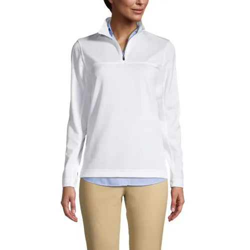 School Uniform Women's Textured Quarter Zip Pullover