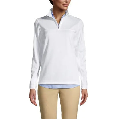 School Uniform Women's Textured Quarter Zip Pullover