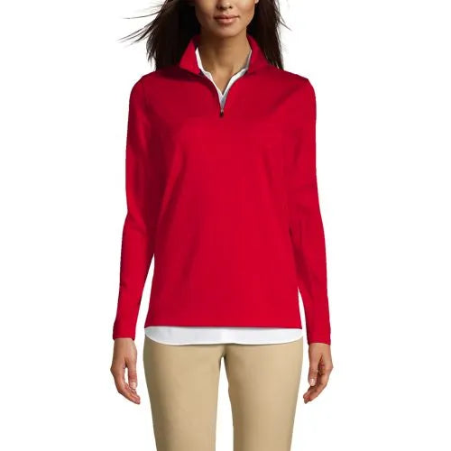 School Uniform Women's Textured Quarter Zip Pullover