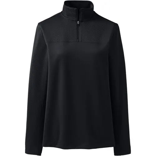 School Uniform Women's Textured Quarter Zip Pullover