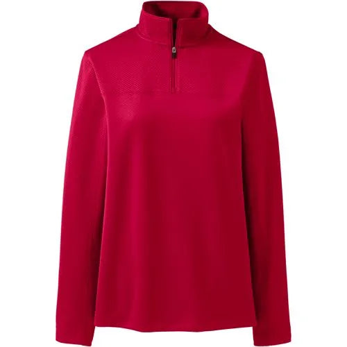 School Uniform Women's Textured Quarter Zip Pullover