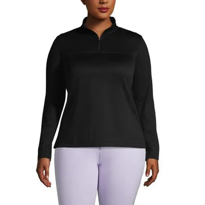 School Uniform Women's Textured Quarter Zip Pullover