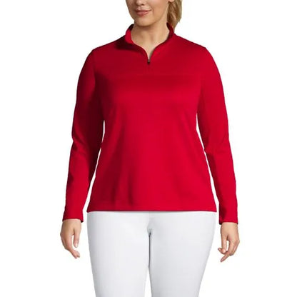 School Uniform Women's Textured Quarter Zip Pullover
