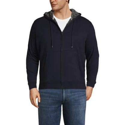 Men's Tall Serious Sweats Full Zip Sherpa Fleece Hoodie