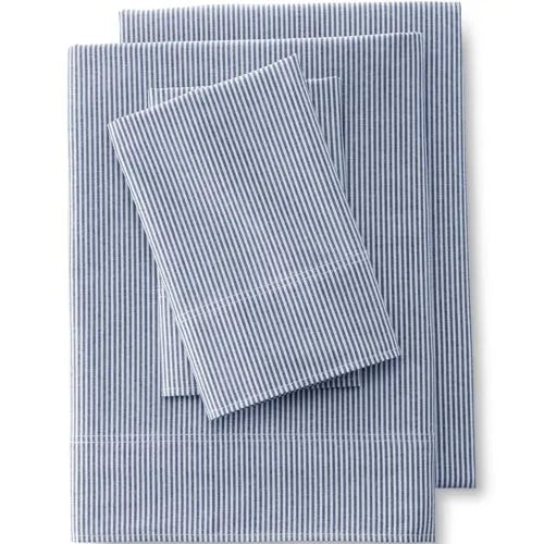 Cotton Oxford Stripe Bed Sheet Set