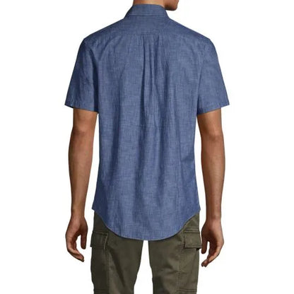 Men's Short Sleeve Button Down Chambray Shirt