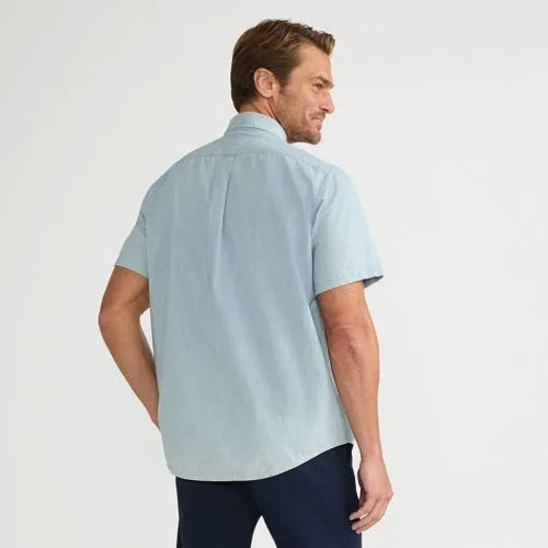 Men's Short Sleeve Button Down Chambray Shirt