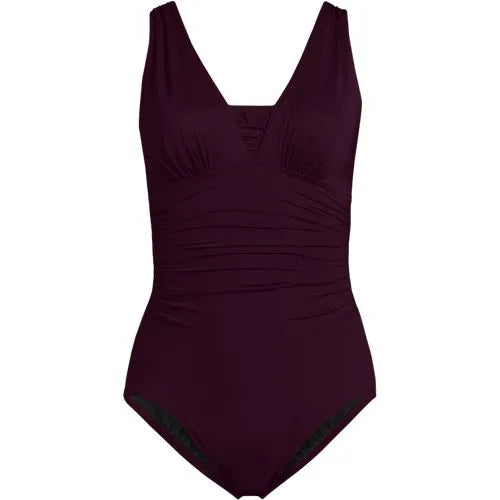 Women's Mastectomy SlenderSuit Grecian Tummy Control One Piece Swimsuit