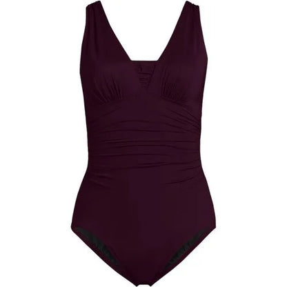 Women's Mastectomy SlenderSuit Grecian Tummy Control One Piece Swimsuit