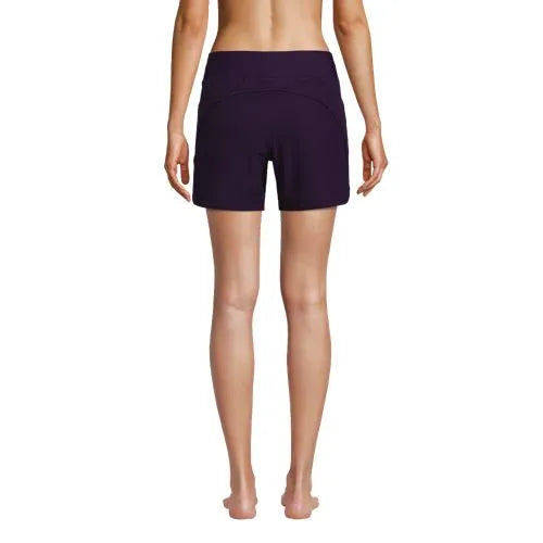 Women's Curvy Fit 5" Quick Dry Board Shorts Swim Shorts with Panty
