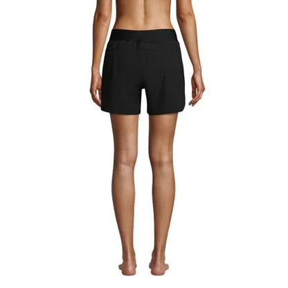Women's Curvy Fit 5" Quick Dry Board Shorts Swim Shorts with Panty