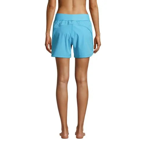 Women's Curvy Fit 5" Quick Dry Board Shorts Swim Shorts with Panty