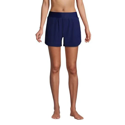 Women's Curvy Fit 5" Quick Dry Board Shorts Swim Shorts with Panty