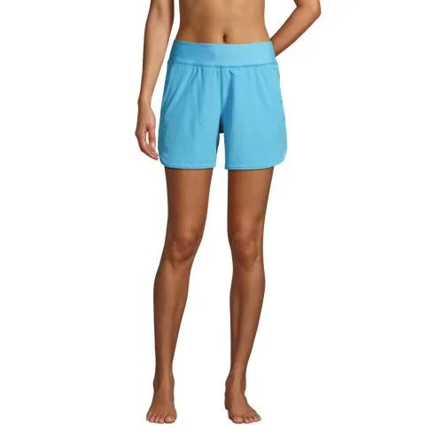 Women's Curvy Fit 5" Quick Dry Board Shorts Swim Shorts with Panty