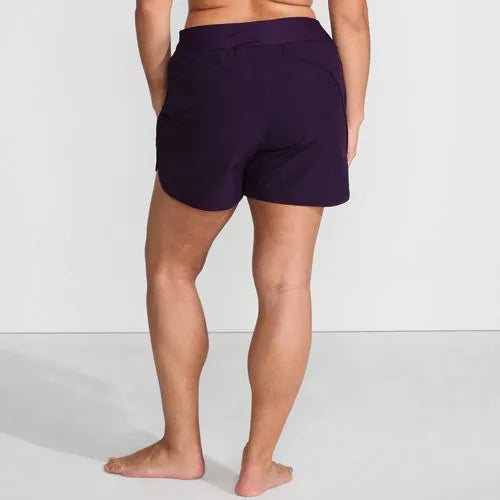 Women's Curvy Fit 5" Quick Dry Board Shorts Swim Shorts with Panty