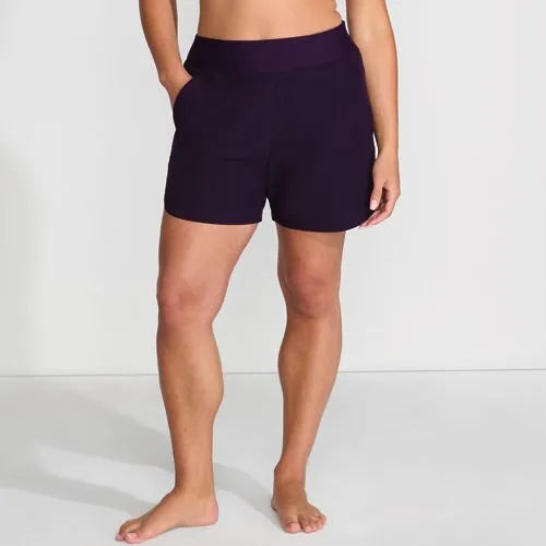 Women's Curvy Fit 5" Quick Dry Board Shorts Swim Shorts with Panty