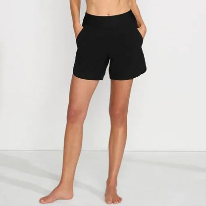 Women's Curvy Fit 5" Quick Dry Board Shorts Swim Shorts with Panty