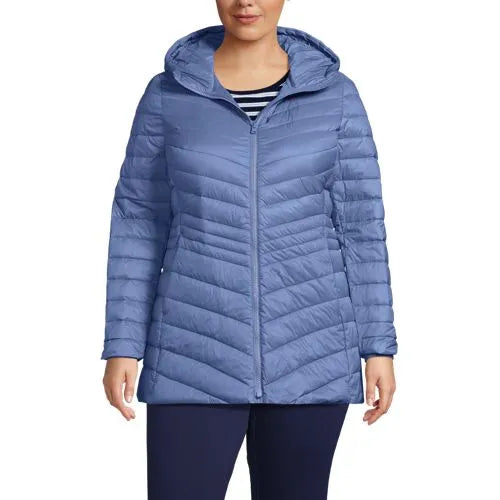 Plus Size Wanderweight Packable Down Long Jacket