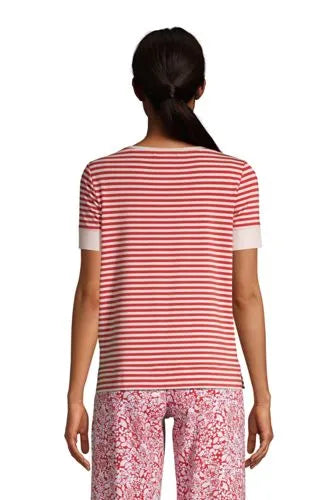 Women's Lounge Short Sleeve Crewneck Pajama T-shirt