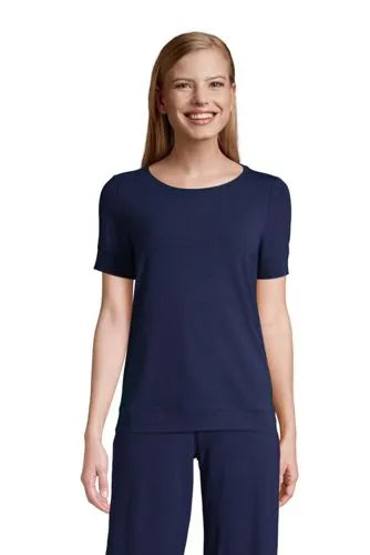 Women's Lounge Short Sleeve Crewneck Pajama T-shirt