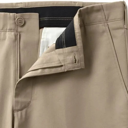 School Uniform Men's Tailored Fit Plain Front Chino Pants