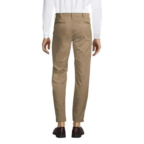 School Uniform Men's Tailored Fit Plain Front Chino Pants
