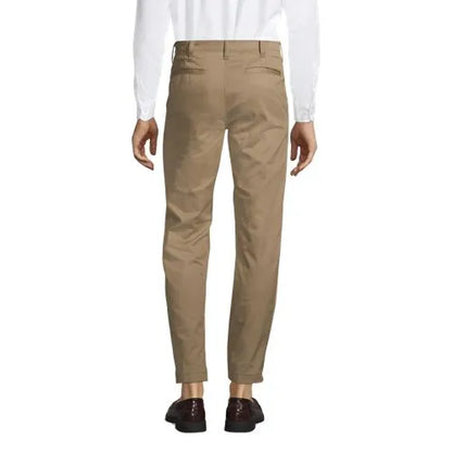 School Uniform Men's Tailored Fit Plain Front Chino Pants