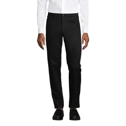 School Uniform Men's Tailored Fit Plain Front Chino Pants