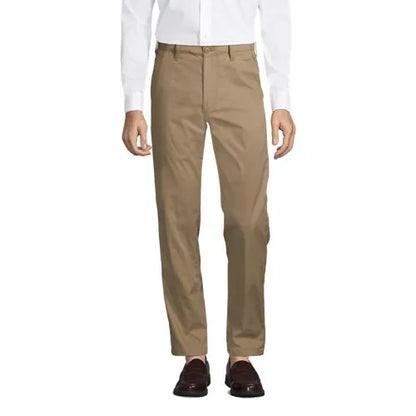 School Uniform Men's Tailored Fit Plain Front Chino Pants