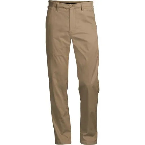 School Uniform Men's Tailored Fit Plain Front Chino Pants