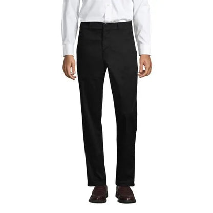 School Uniform Men's Traditional Fit Plain Front Chino Pants