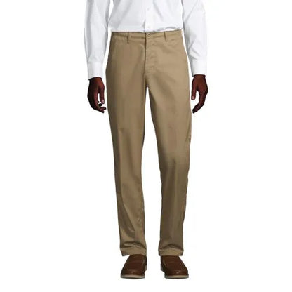 School Uniform Men's Traditional Fit Plain Front Chino Pants