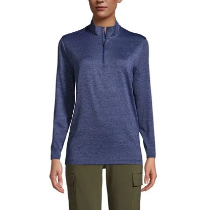 Unisex Rapid Dry Space Dye Quarter Zip Pullover Shirt