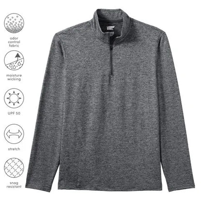 Unisex Rapid Dry Space Dye Quarter Zip Pullover Shirt