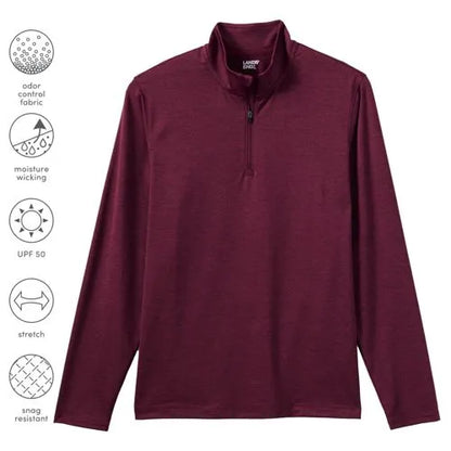 Unisex Rapid Dry Space Dye Quarter Zip Pullover Shirt