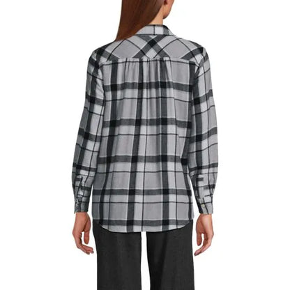 Flannel Boyfriend Long Sleeve Shirt