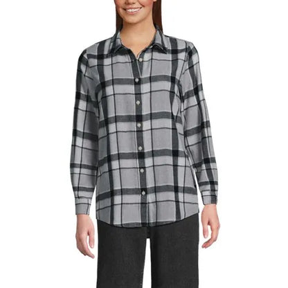 Flannel Boyfriend Long Sleeve Shirt