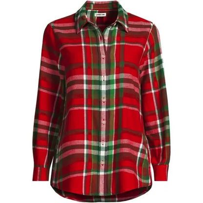 Flannel Boyfriend Long Sleeve Shirt