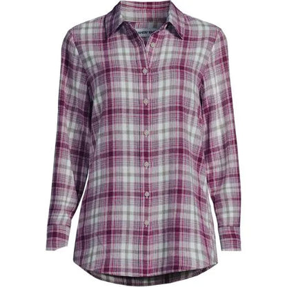 Flannel Boyfriend Long Sleeve Shirt