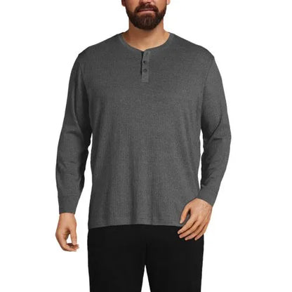 Men's Knit Rib Pajama Henley