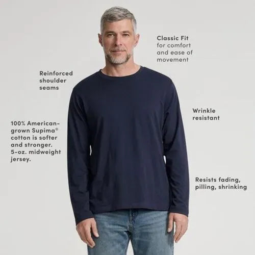 Men's Long Sleeve Cotton Supima Tee
