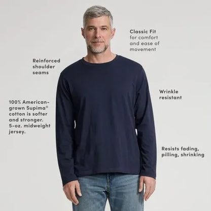 Men's Long Sleeve Cotton Supima Tee