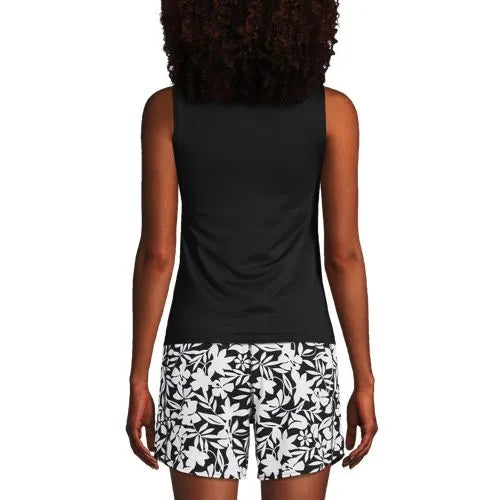 Women's Mastectomy High Neck UPF 50 Sun Protection Modest Tankini Swimsuit Top
