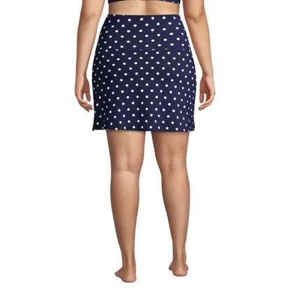 Women's Tummy Control Ultra High Waisted Modest Swim Skirt Swim Bottoms